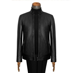 کاپشن یقه حاکم کژوال تمام چرم سیامد 8645