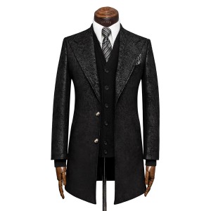 نیم پالتو پارچه سوئیت طرح چرم یقه بلیزر سیامد H-401-8-14 siamod