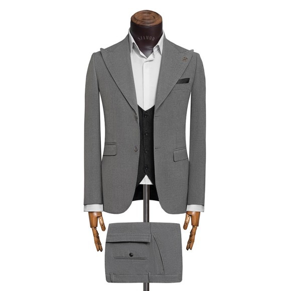 کت شلوار ژیله یقه بلیزر دوخت بانتو پارچه بزیاق سیامد