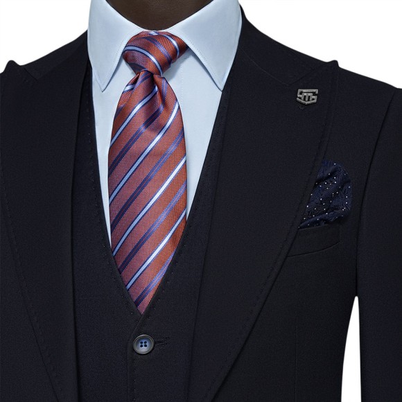 کت شلوار ژیله یقه بلیزر شاخدار تک دوکمه 2چاک التین سیامد