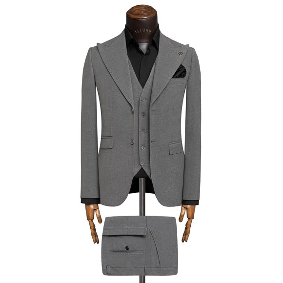 کت شلوار ژیله یقه بلیزر دوخت بانتو پارچه بزیاق سیامد