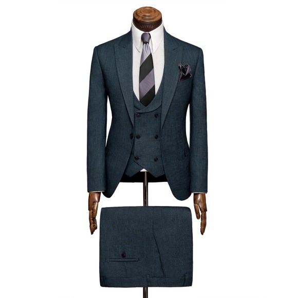 کت و شلوار و ژیله تک دکمه یقه بلیزر آیرسکو سوزنی پرگاس Pergase