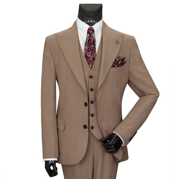 کت و شلوار و ژیله دو دکمه یقه بلیزر پلی ویسکون سیامد Siamod مدلN-401-8