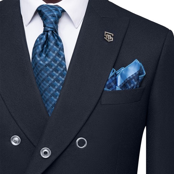 کت و شلوار کراویزه 6دکمه پرچی یقه بلیزر FC