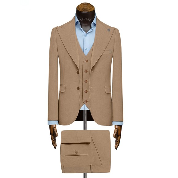 کت شلوار ژیله یقه بلیزر دوخت بانتو پارچه بزیاق سیامد