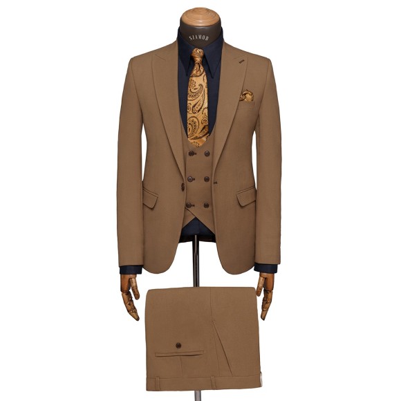 کت و شلوار و ژیله تک دکمه یقه بلیزر ژیله ساده بزیاق سیامد Siamod