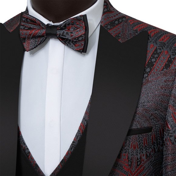 کت و شلوار و ژیله و پاپیون طرح دار یقه بلیزر سوییت سارتوریا Suit Sartoria