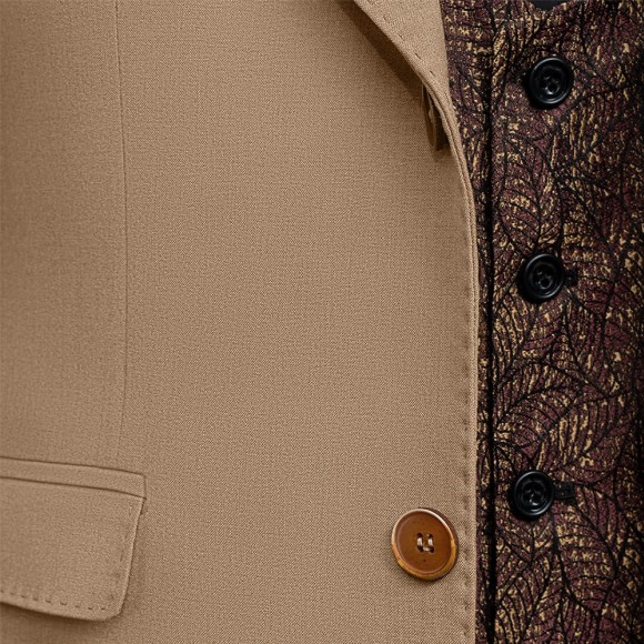 کت شلوار ژیله یقه بلیزر دوخت بانتو پارچه بزیاق سیامد