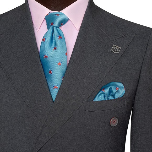 کت و شلوار دبل برست یقه بلیزر شاخدار دنیلو سیامد siamod مدل H-10-28