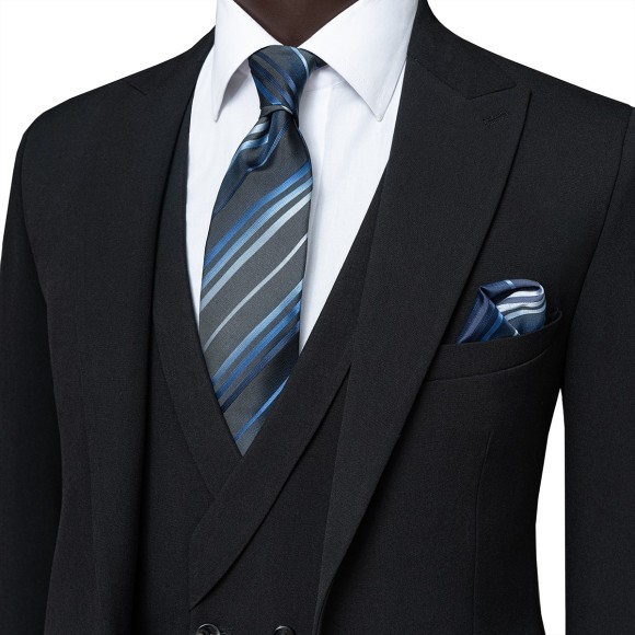 کت و شلوار و ژیله تک دکمه یقه بلیزر بزیاق سیامد Siamod