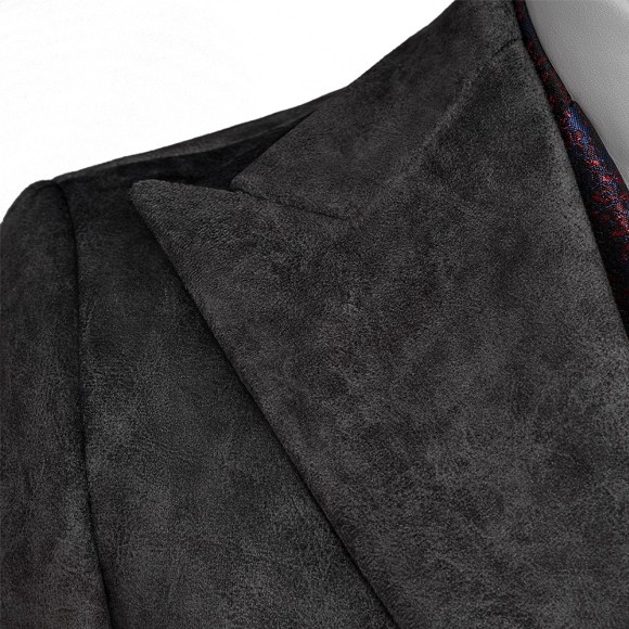 نیم پالتو میکروجیر یقه بلیزر شاخ دار سیامد E-401-1 siamod