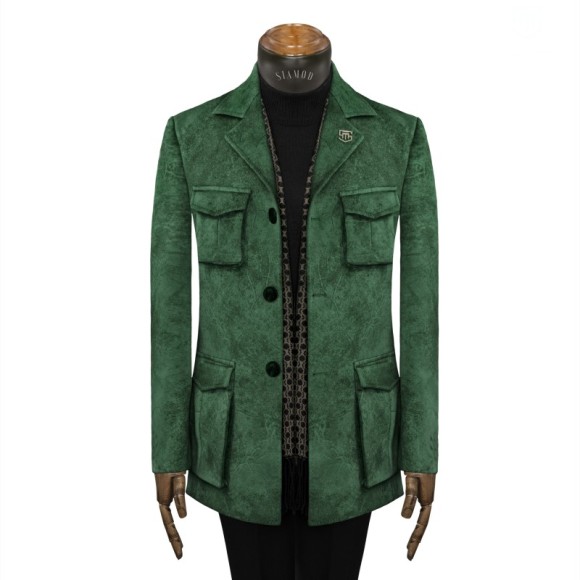 اورکت میکروجیر یقه انگلیسی سافاری سیامد کد KLS_h04/09/402