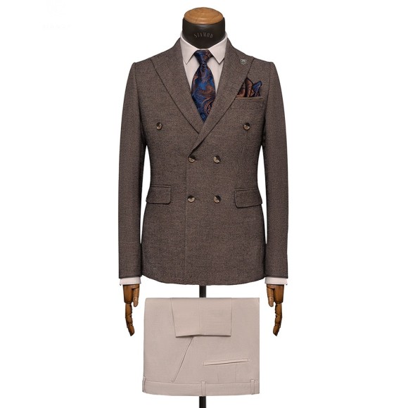 تک کت ۶ دکمه دبل برست یقه بلیزر Rips سیامد Siamod