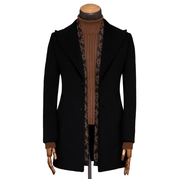 نیم پالتو فوتر یقه بلیزر پهن شاخ دار  سیامد E-401-8-26-1 siamod