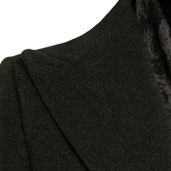 نیم پالتو فوتر یقه بلیزر پهن شاخ دار  سیامد E-401-8-26-1 siamod