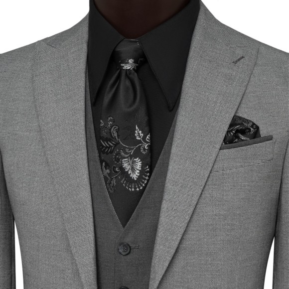 کت و شلوار و ژیله کمبین دو رو تک دکمه دوچاک یقه بلیزر الگانس سیامد