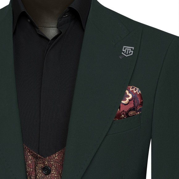 کت شلوار ژیله یقه بلیزر شاخدار تک دوکمه 2چاک التین سیامد