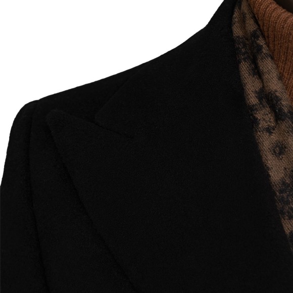 نیم پالتو فوتر یقه بلیزر پهن شاخ دار  سیامد E-401-8-26-1 siamod