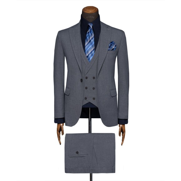 کت و شلوار و ژیله تک دکمه یقه بلیزر بزیاق سیامد Siamod