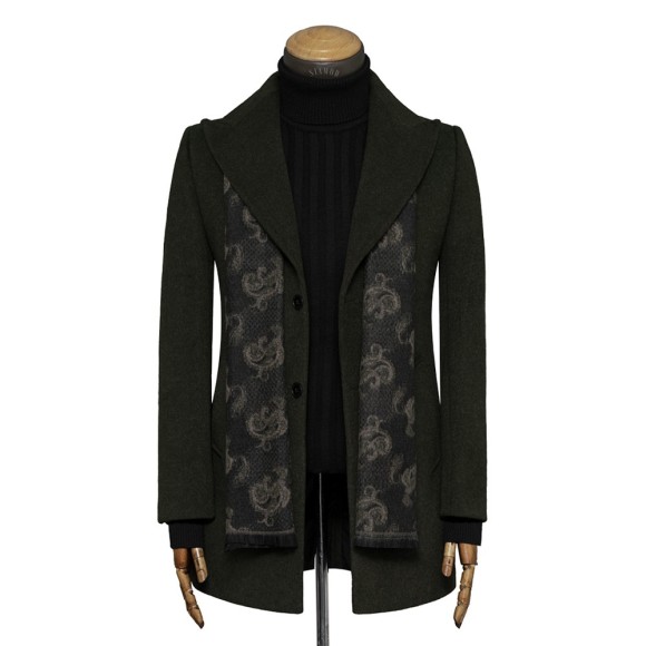 نیم پالتو فوتر یقه بلیزر پهن شاخ دار  سیامد E-401-8-26-1 siamod