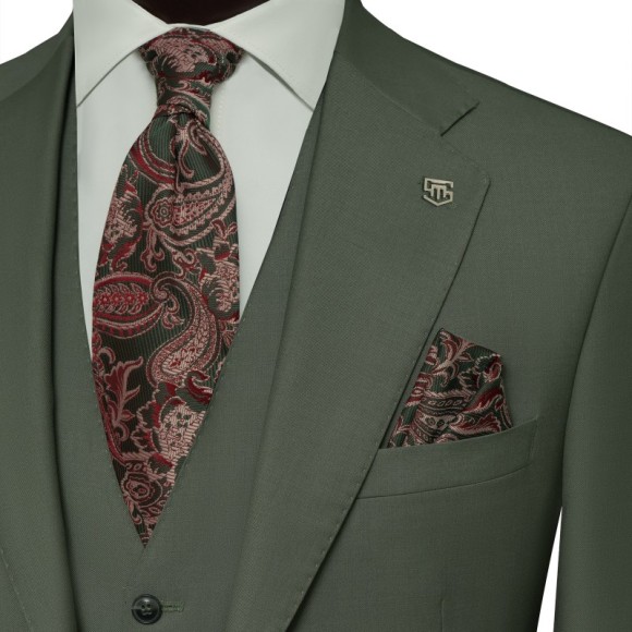 کت و شلوار و ژیله دو دکمه دو چاک یقه انگلیسی آلتین سیامد Siamod