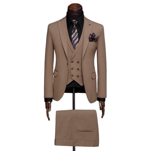 کت و شلوار و ژیله تک دکمه یقه بلیزر بزیاق سیامد Siamod