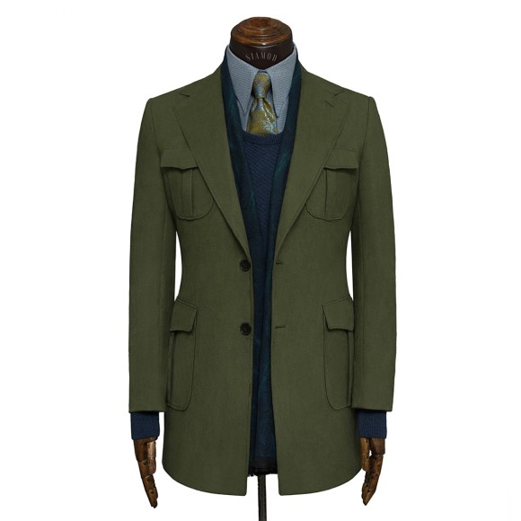 نیم پالتو سافاری پارچه سوئیت یقه انگلیسی سیامدE-401-S  siamod