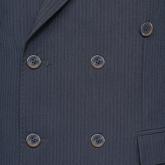 کت وشلوار دبل برست کراویزه طرح دیپلمات یقه بلیزر  پلی ویسکون سیامد