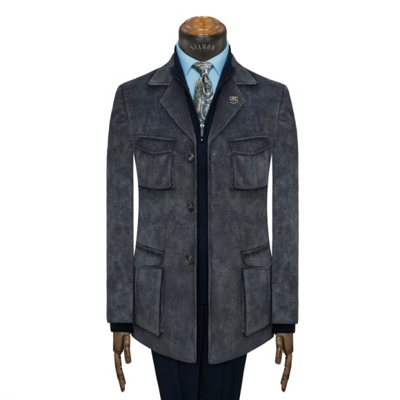 اورکت میکروجیر یقه انگلیسی سافاری سیامد کد KLS_h04/09/402