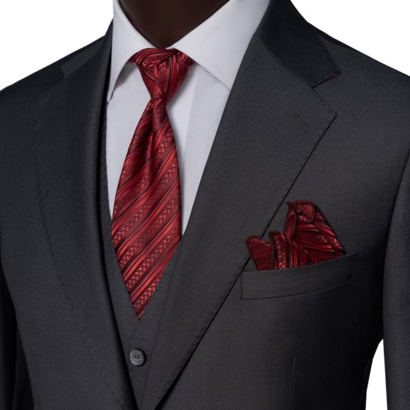 کت و شلوار و ژیله دو دکمه دو چاک یقه انگلیسی آلتین سیامد Siamod