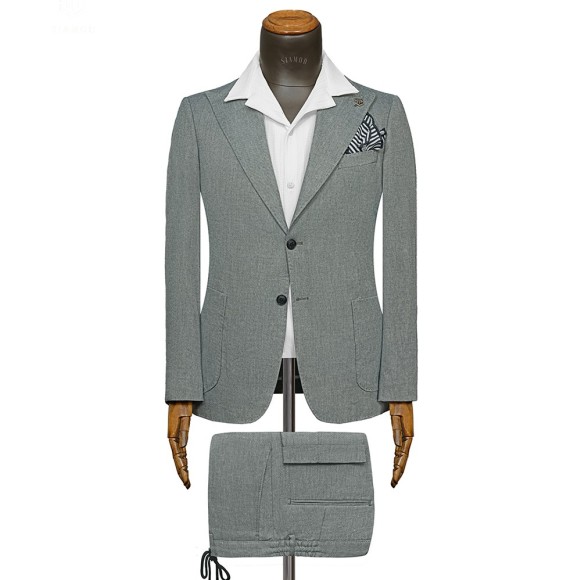 کت و شلوار کتان پارچه ای کژوال نیمه آستر FC