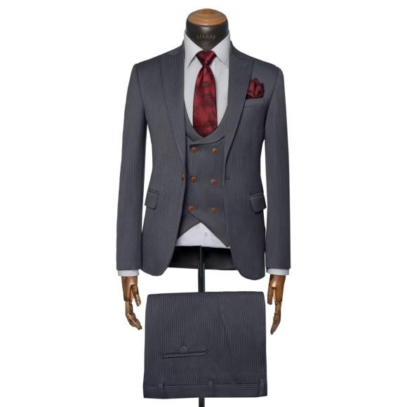 کت و شلوار و ژیله تک دکمه ژیله آرشال یقه بلیزر دیپلمات سفران گاندو Gando