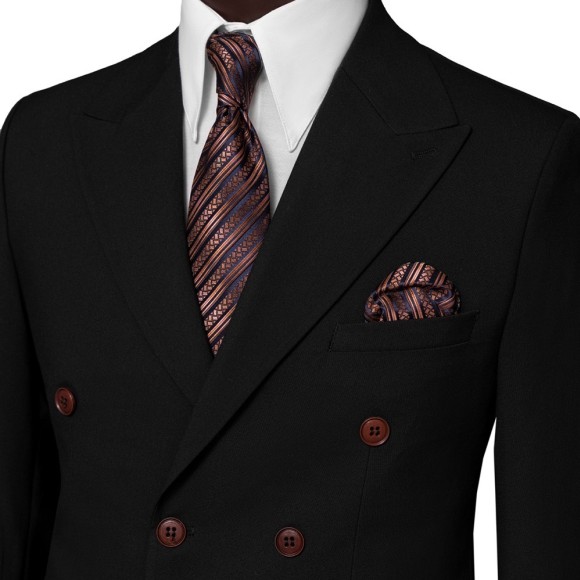 کت و شلوار ۶ دکمه دو چاک دبل برست یقه بلیزر پارچه بزیاق سیامد Siamod