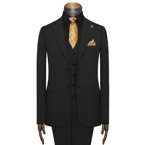 کت شلوار ژیله یقه انگلیسی دو دکمه دو چاک سیامد_PARTI183