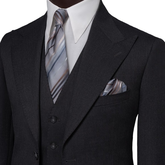 کت وشلوار و ژیله یقه بلیزر 14سانت مش وهاپسک سیامد siamod