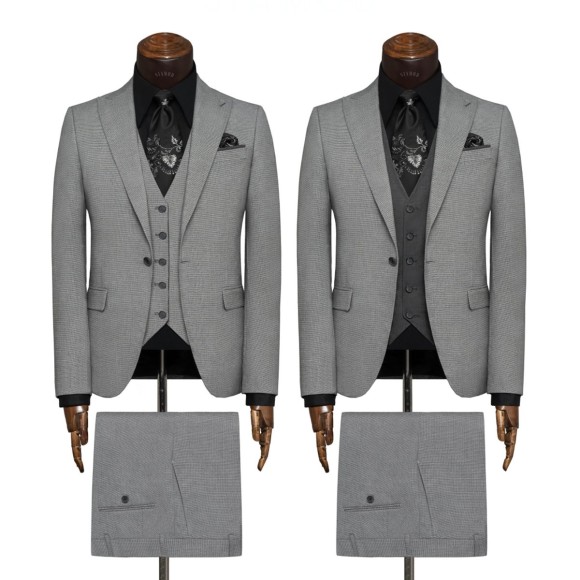 کت و شلوار و ژیله کمبین دو رو تک دکمه دوچاک یقه بلیزر الگانس سیامد