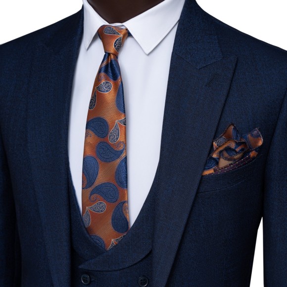 کت و شلوار و ژیله تک دکمه یقه بلیزر آیرسکو سوزنی پرگاس Pergase