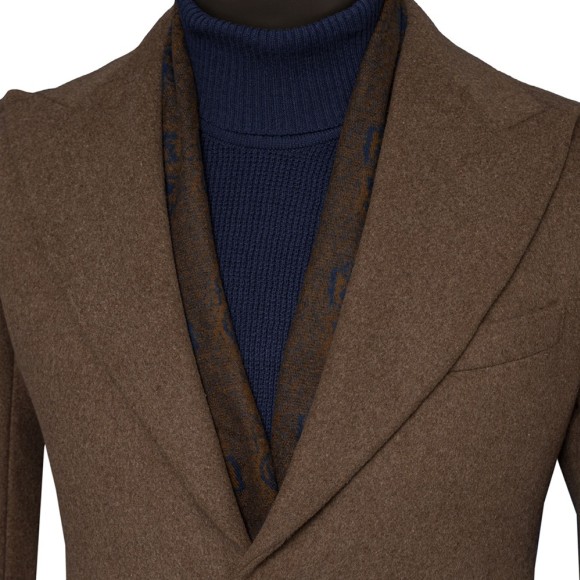 نیم پالتو فوتر یقه بلیزر پهن شاخ دار  سیامد E-401-8-26-1 siamod