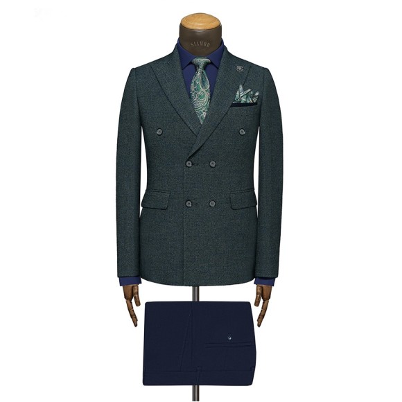 تک کت ۶ دکمه دبل برست یقه بلیزر Rips سیامد Siamod