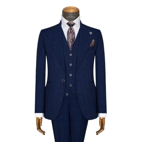 کت و شلوار ژیله تک دکمه دو چاک یقه انگلیسی ایریسکو انجل سیامد کد GOLF10/8/402