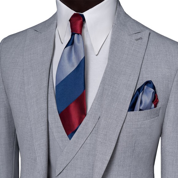 کت و شلوار و ژیله تک دکمه یقه بلیزر بزیاق سیامد Siamod