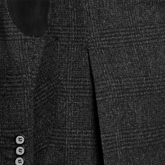 تک کت دو دکمه یقه بلیزر چهارخانه درشت محو آکفیل سیامد Siamod