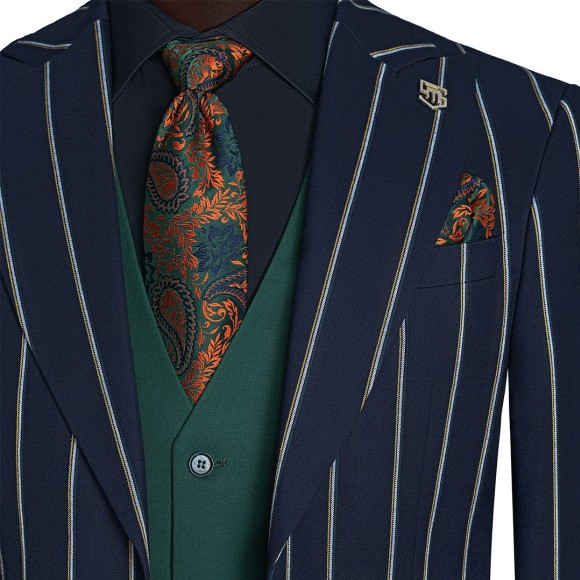 کت شلوار ژِیله کلاه دار کمبین طرح دیپلمات درشت پارچه آیرسکو سیامد کد S_T