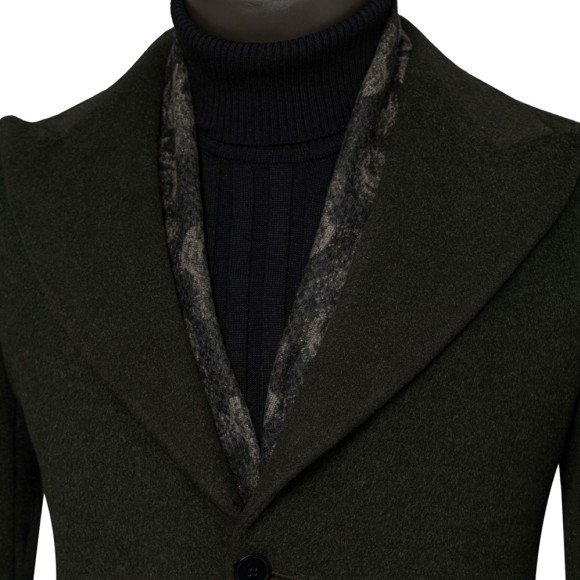 نیم پالتو فوتر یقه بلیزر پهن شاخ دار  سیامد E-401-8-26-1 siamod