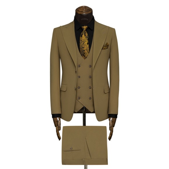 کت و شلوار و ژیله یقه بلیزر شاخدار ناتیه 2دکمه 2چاک سیامد siamod مدل H-10-12