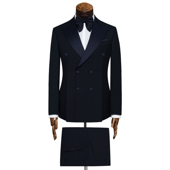 کت و شلوار ۶ دکمه دبل برست یقه تاکسیدو بلیزر فاستونی انگلیسی اف سی FC