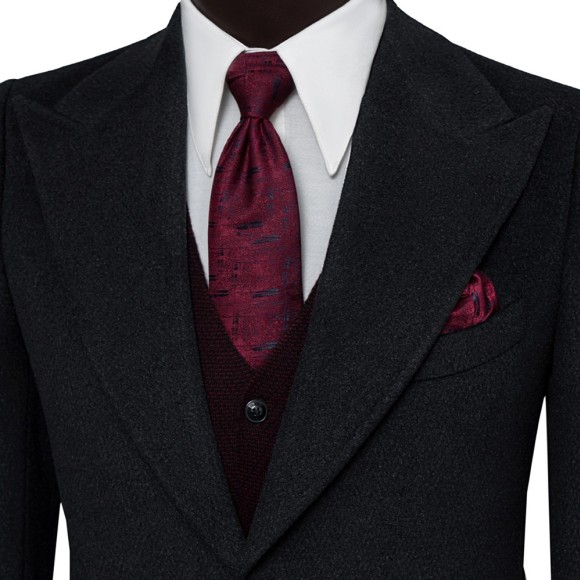 نیم پالتو فوتر یقه بلیزر پهن شاخ دار  سیامد E-401-8-26-1 siamod