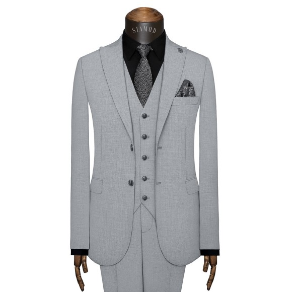 کت شلوار ژیله دودکمه دوچاک یقه بلیزر سیامد _ 403jolfa-part286
