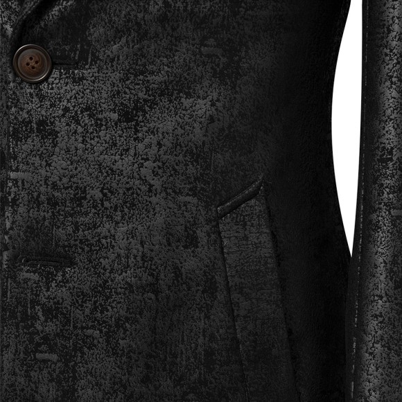 نیم پالتو سوئیت طرح چرم یقه بلیزر شاخ دار سیامد E-401-9-20 siamod