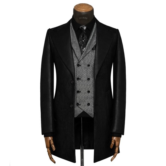 نیم پالتو ks یقه بلیزر شاخ دار سیامد E-401-9-12 siamod